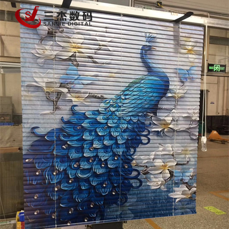 香格里拉帘uv打印机供应商铝百叶3D5D喷绘机理光g5平板印刷机发展示例图12