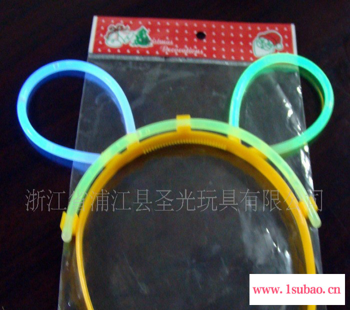 玩具公司荧光棒组成的 荧光发卡  荧光头箍 发光发卡图3