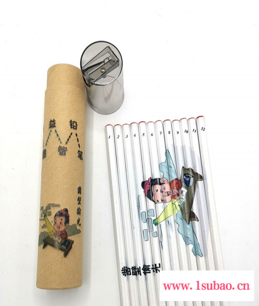 孔圣 益智文具 抗菌铅笔 儿童木制铅笔定制 拼图图案六角环保铅笔套装图3