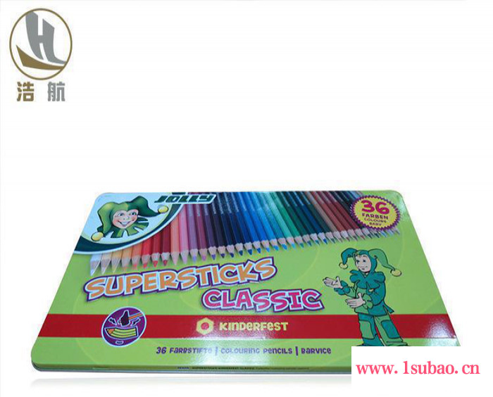 48色彩色铅笔盒 方形铅笔盒 包装铁盒 定做马口铁盒 可加工定制
