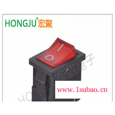 HONGJU品牌安规环保二档船型开关 防水大电流15*21电源翘板开关 UL出口电器开关MR-6C-210-C5L-BR