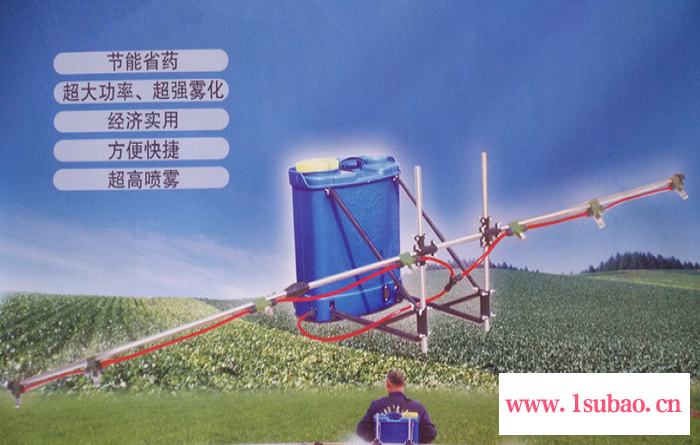 小型支架式电动喷雾器 双泵双开关农用打药机 背负式电动打药机