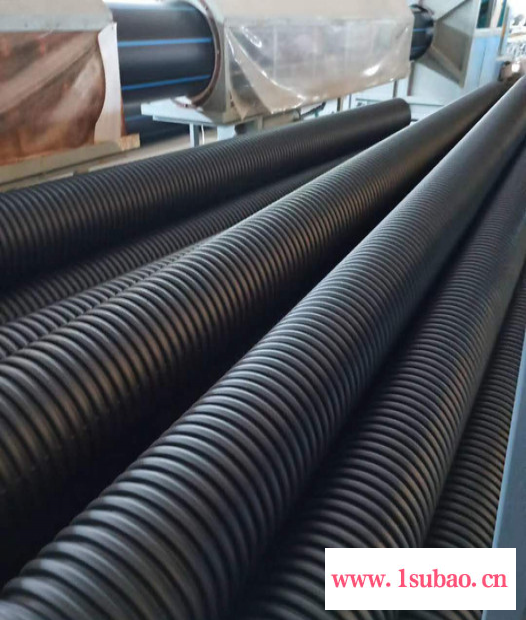 小区排水用 双臂波纹管200--500HDPE双臂波纹管下水管PE波纹排水管图2
