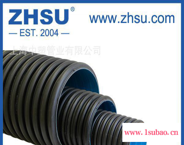 ZHSU/中塑HDPE中空壁缠绕管  直销大口径PE波纹管  上海中塑PE管 直销大口径波纹管
