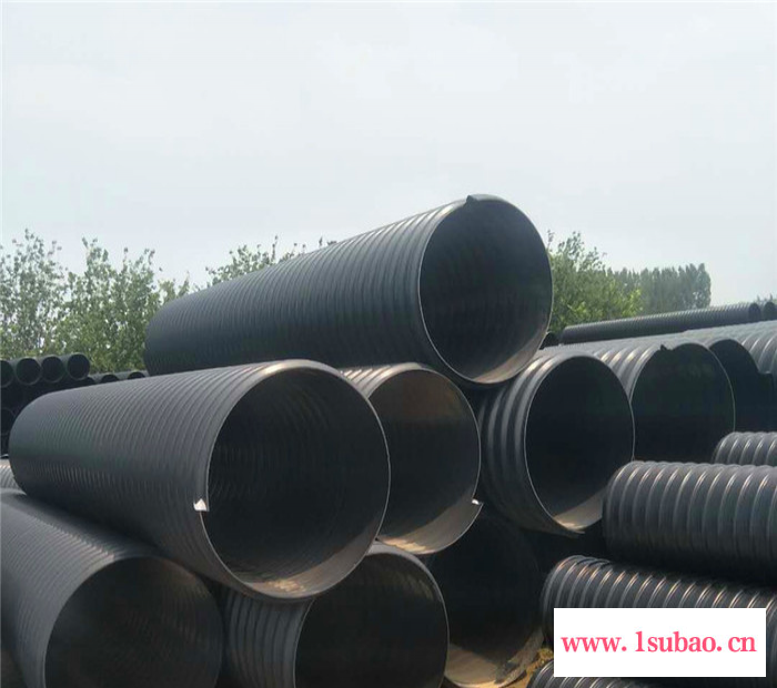 百江 HDPE钢带波纹管 大口径钢带管 规格300mm 12.5千牛