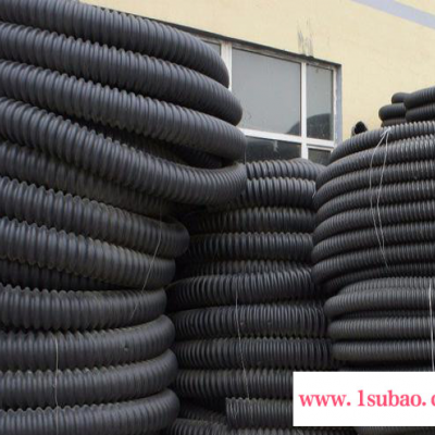 厂家批发碳素波纹管 市政埋地穿线黑色塑料管 pe碳素管生产厂家