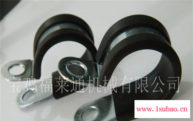 福莱通FLT-R12 R型金属管夹 SKM波纹管紧固夹 单边双孔固定 包胶波纹管管夹厂家 R型线夹价格图4