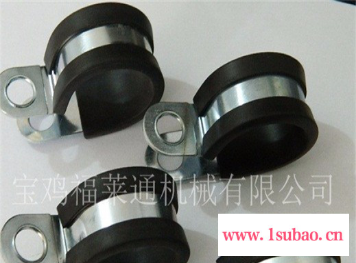 福莱通FLT-R12 R型金属管夹 SKM波纹管紧固夹 单边双孔固定 包胶波纹管管夹厂家 R型线夹价格图2