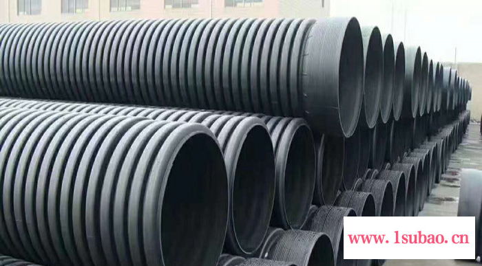 PE双壁波纹管，钢带缠绕管，双平壁钢塑复合排水管，供应现货图3