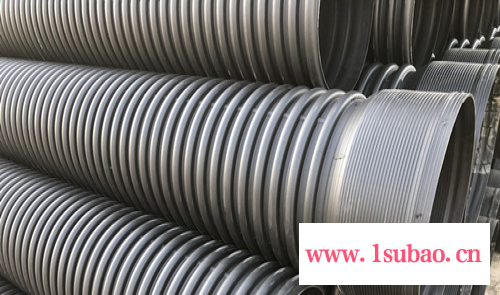 PE双壁波纹管，钢带缠绕管，双平壁钢塑复合排水管，供应现货图4