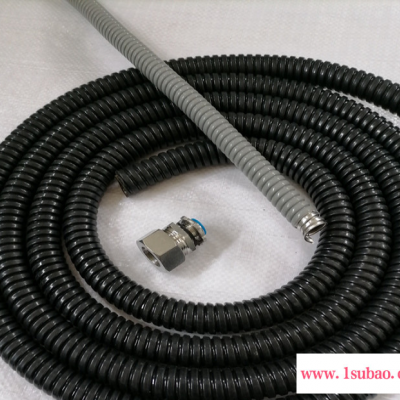 益阳电缆耐磨穿线管 包胶金属波纹管 镀锌包塑绝缘软管 Φ12蛇皮管护线管