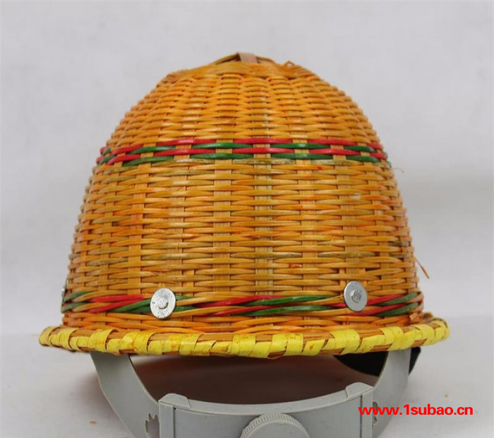 竹编安全帽工地养护安防头盔软内衬竹制遮阳帽透气