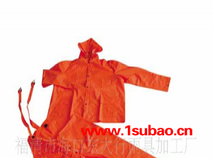加工生产/批发消失高品质贴布革背带套装雨衣