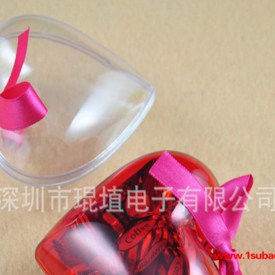 现货塑料盒 心形塑料盒 透明心形塑料盒 心形迷你塑料盒