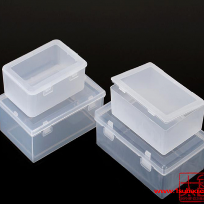 长方形塑料盒子小产品五金零件盒配件盒半透明桌面收纳盒中号