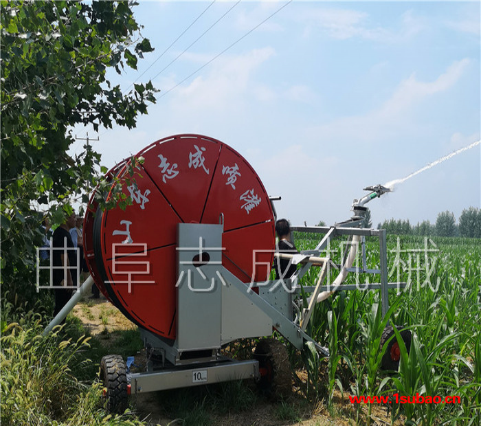 厂家直供75-300卷盘式喷灌机新型农业灌溉设备移动式农田浇灌机