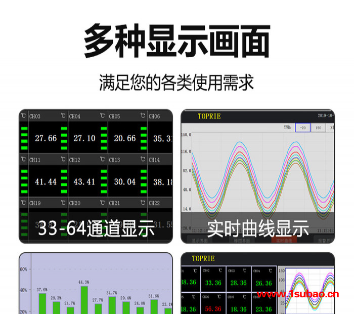 【拓普瑞】TP710宽屏无纸记录仪 mv2000便携式无纸记录仪 mv1000便携式无纸记录仪图2