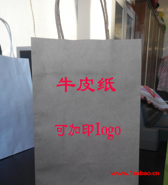 现货直销 牛皮纸手提袋 环保购物袋 礼品袋 服装袋定做图3