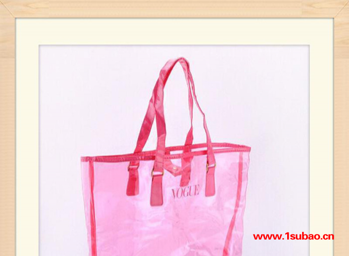 专业生产PVC塑料手提袋 透明PVC购物礼品袋 PVC手提沙滩袋