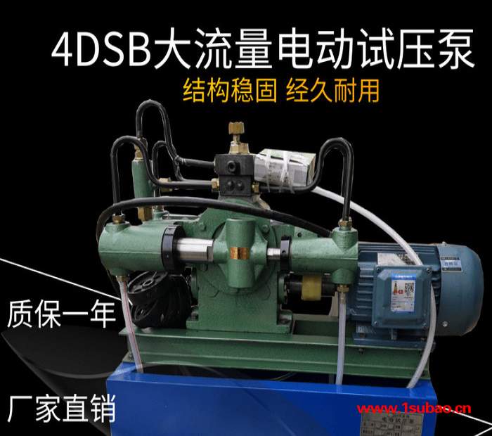 便携式管道测试打压泵 4DSB-80压力自控试压泵 电动试压泵打压机
