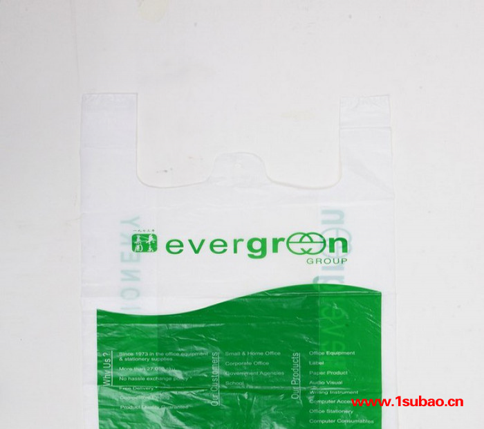 超市购物用蓝色背心袋，背心式设计，方便手提，封底牢固，质量优图3