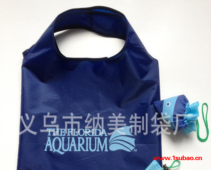 创意鲨鱼淡水鱼环保袋、涤纶折叠袋、动物造型背心袋 直接加工厂