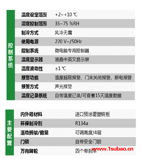 雪颂SNOWSONG药品冷藏箱YPX-373B  2-10℃  373升工业冰箱锡膏冰箱疫苗冷藏箱恒温箱图4