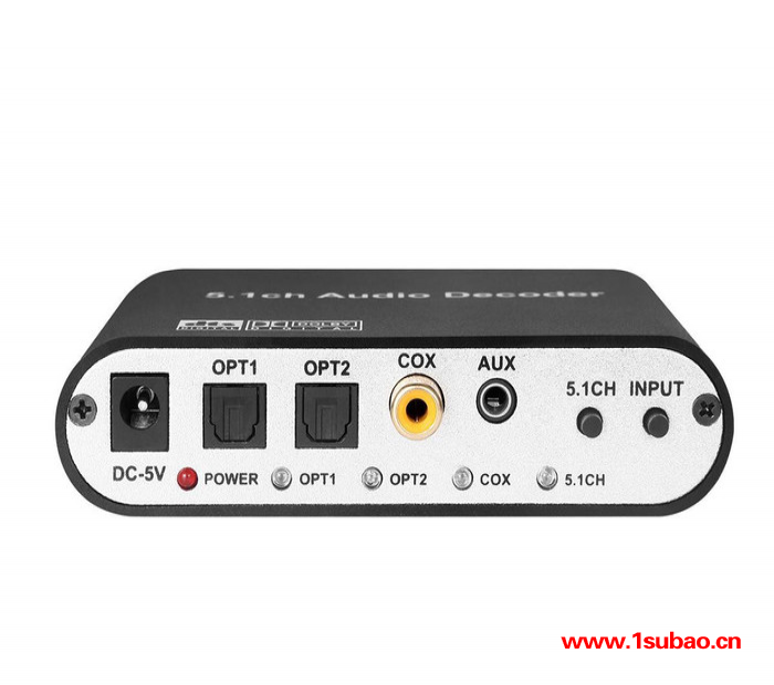 DAC651A/B DTS杜比ac3 5.1音频**转换器DAC 家庭影院影吧老功电视投影音响 光纤同轴AUX转5.1图5
