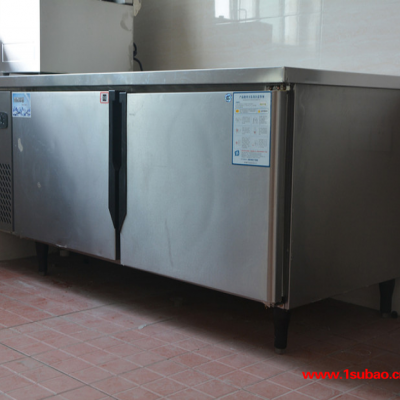 银都平冷冰箱 商用冰柜 冷藏操作台 平冷双开门冰箱