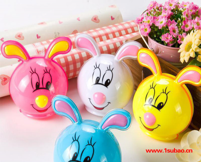 启洲 智能光控卡通兔兄形LED小夜灯 礼品儿童婴儿家居起光环图3