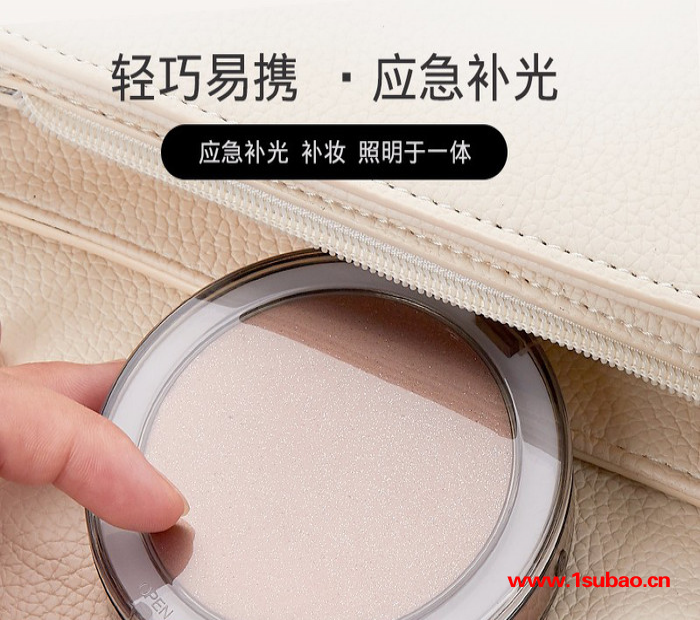 星盈 便携led化妆镜带灯折叠小镜子少女随身充电感应小夜灯高清双面镜可调光放大镜应急照明床头拍拍灯图5