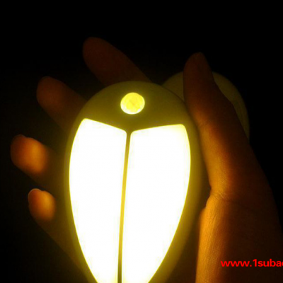 新款创意LED小夜灯 甲壳虫人体感应灯 智能光控壁灯衣柜床头
