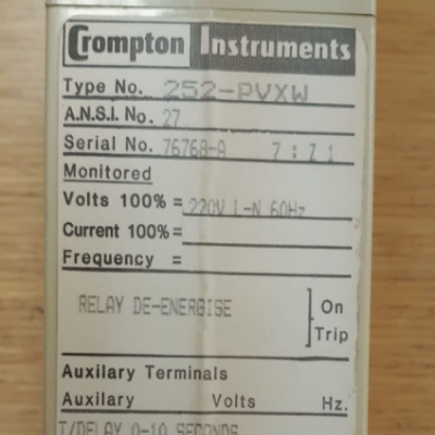 Crompton保护继电器销售253-PHDW
