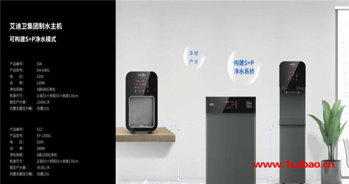 EM-600G艾迪卫商用纯水机 办公室直饮机商用净水器 集中制水主机中央主机图2