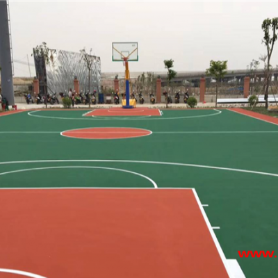 阳春市塑胶球场地面-永旺大小头篮球架-塑胶球场地面铺设