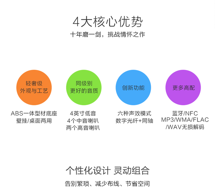 狮乐(SHILE) 无线蓝牙回音壁音响 虚拟5.1家庭影院客...-京东