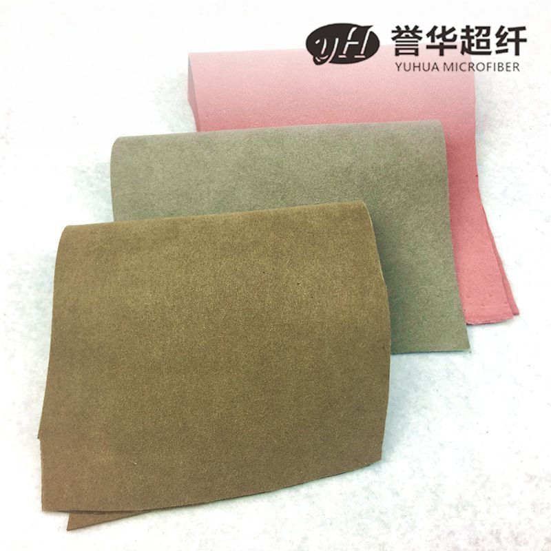 GRS认证TC证书可回收超纤 定制尼龙涤纶可再生料反绒绒面超纤皮革