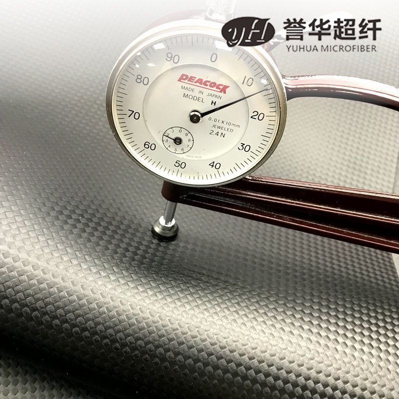 誉华2.0-2.2mm现货黑色防滑耐磨护腕护掌用方格碳纤维纹超纤皮革