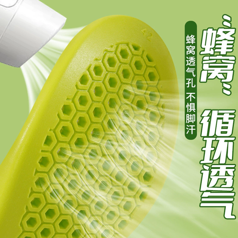 大罗母网孔透气鞋垫艾草鞋垫夏季舒适透气轻盈防滑全垫抗菌图1