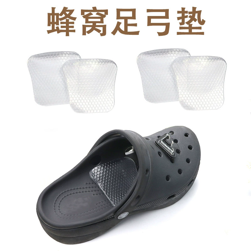 新款硅胶足弓垫 扁平足矫正垫X腿型内八字脚运动减震防滑半码鞋垫图1