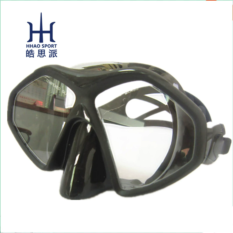 液态硅胶潜水镜钢化玻璃潜水镜浮潜一体成型液态硅胶专业潜水镜