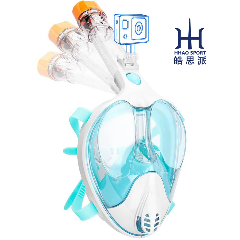 新款浮潜防雾水面罩折叠浮潜面罩潜水面镜潜水全面罩全干式面罩