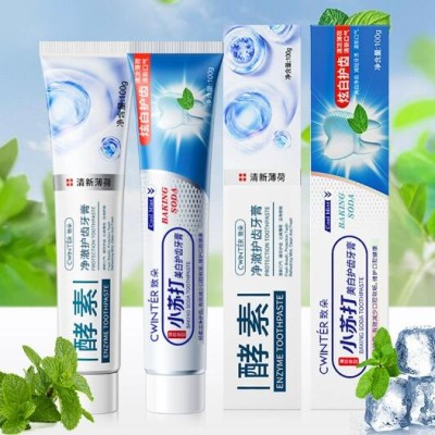 厂家直销 致朵小苏打牙膏洁白亮齿口腔护理牙膏牙齿清洁清新口气