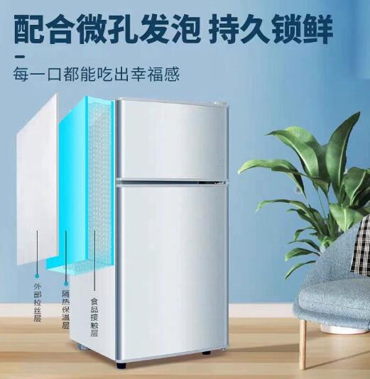 小鸭牌28-80升双门宿舍租房迷你双门冷冻冷藏一级节能省电家用冰