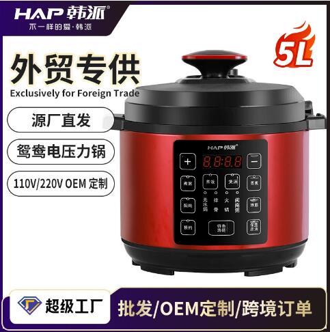 2025新款电压力锅5升多功能家用一锅双胆工厂直销铝合金大容量