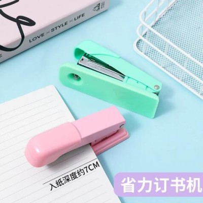 12号订书机马卡龙色多功能钉书机装订省力办公专用学生订书器批发