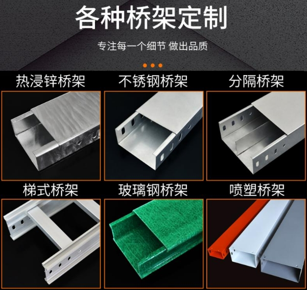 消防金属防火电缆槽盒多孔钢制防火桥架批发图3