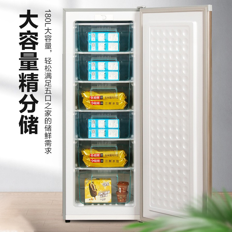 志高68-193升小冰柜节能家用冰柜抽屉式小型立式冷冻柜图2