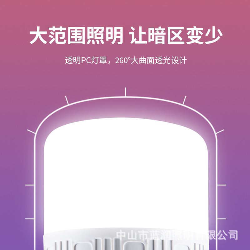 led灯泡源头厂家批发节能仓库超亮家用螺口商用大功率无频闪球泡图2