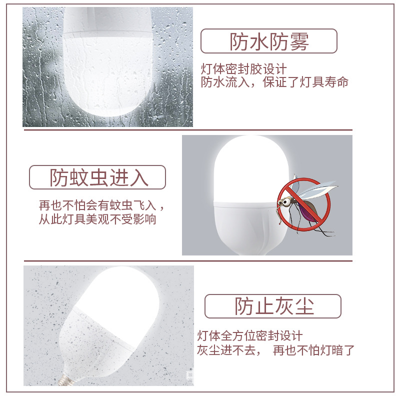led灯泡源头厂家批发节能仓库超亮家用螺口商用大功率无频闪球泡图3